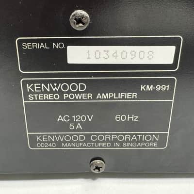 Kenwood KM-991 Stereo Power Amplifier Tested Working image 8