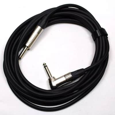 LASE 20 Ft Instrument Cable w/NEUTRIK LCNP2X & NP2RX Right Angle Cable Nickel image 3