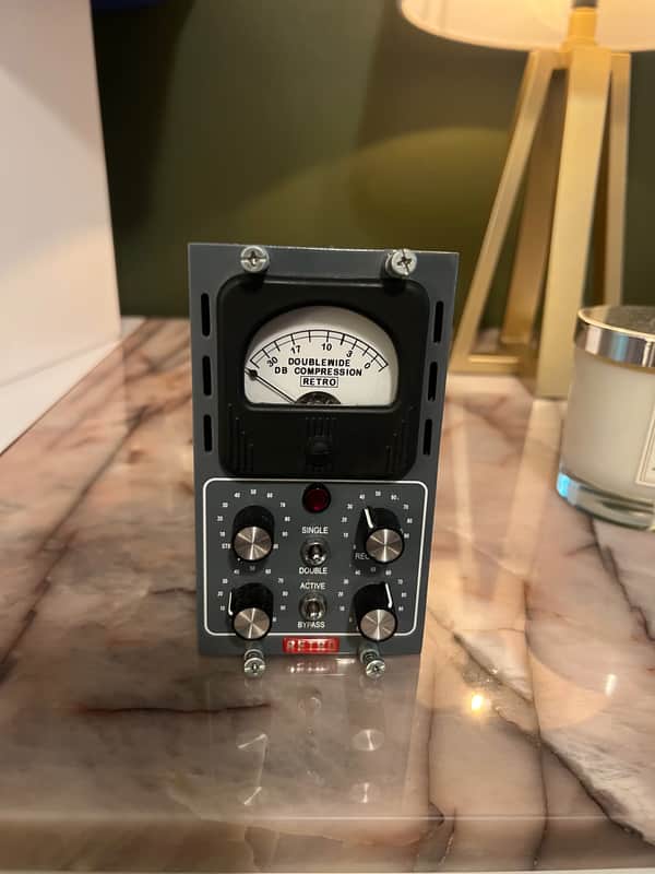 Retro Instruments Doublewide II 500 Series Tube Compressor Module 2018 - 2021 - Gray image 1