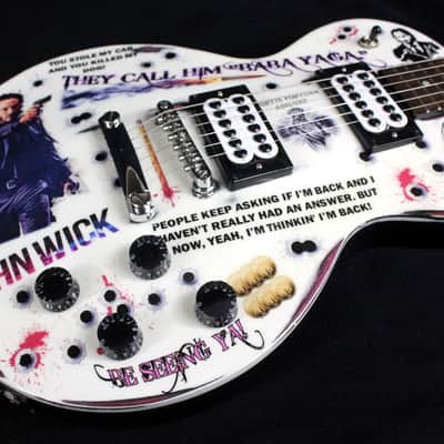 Custom Painted and Upgraded Epiphone Les Paul Studio LT-Aged and Worn With Graphics And Matching Headstock image 13
