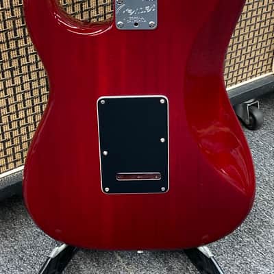 Fender American Select Mahogany Stratocaster HSS with Rosewood Fretboard - 2011 - Crimson Red Transparent image 4