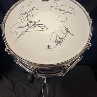 Pearl - 6.5x14" Sensi-Tone, Custom Eric Singer/KISS 30 Year Commemorative, Engraved Snare Drum, Signed  by all Members of KISS! image 4