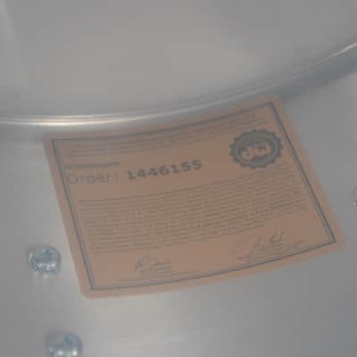DW USA Collectors Series 6.5x14'' Thin Aluminum 1MM Shell Snare Drum w/ Gold Hdw. image 9
