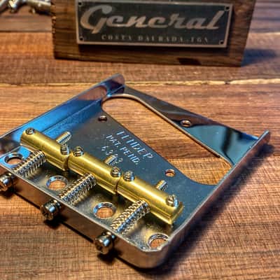 General Vintage Tone  Fender Bridge plate Telecaster and GVT Pure Tone Brass Saddles image 1