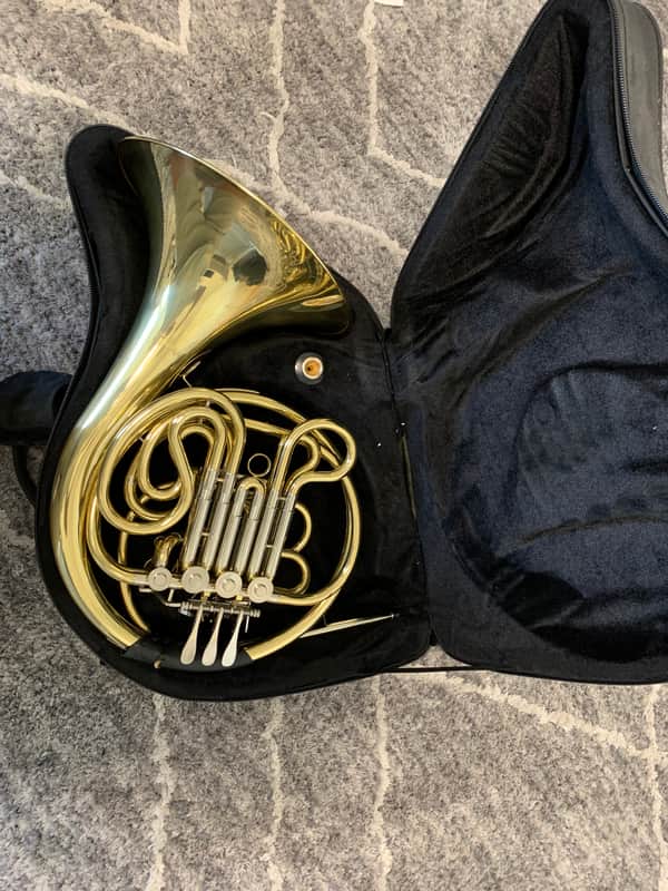 Mendini By Cecilio F/Bb Double French Horn with Solid Rotors String Lever Action image 1