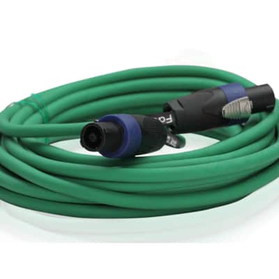 FAT TOAD 25ft PA Speakon Cables (Twist-LockPRO Series) 10 Pack – Green DJ Speaker Cords for Audio, Studio Recording, Stage Performance – 12 AWG Wires image 5