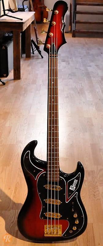 Burns Club Marquee Bass Red Sunburst image 3