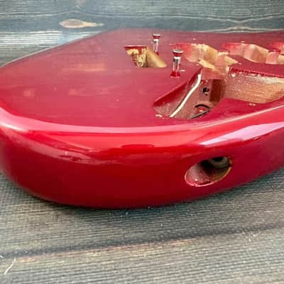 80s FERNANDES FST-65 Stratocaster Type Alder Body Candy Apple Red Made in Japan image 5