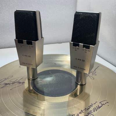 AKG EB414  PAIR MIKROFON CK12. BRASS VINTAGE image 12