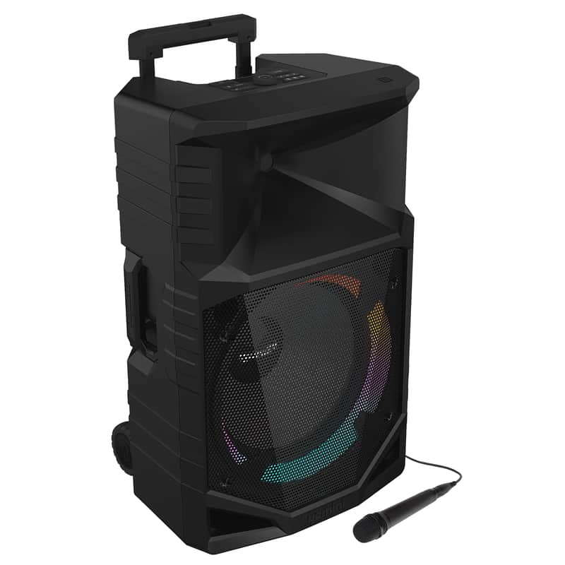Gemini Sound GXP-T1500 All-Weather Portable Bluetooth PA Speaker System with RGB LED Party Lighting, 15" Woofer, Mic/Guitar Inputs, USB/FM Radio, Wireless Stereo Link, IPX4 Rating image 1