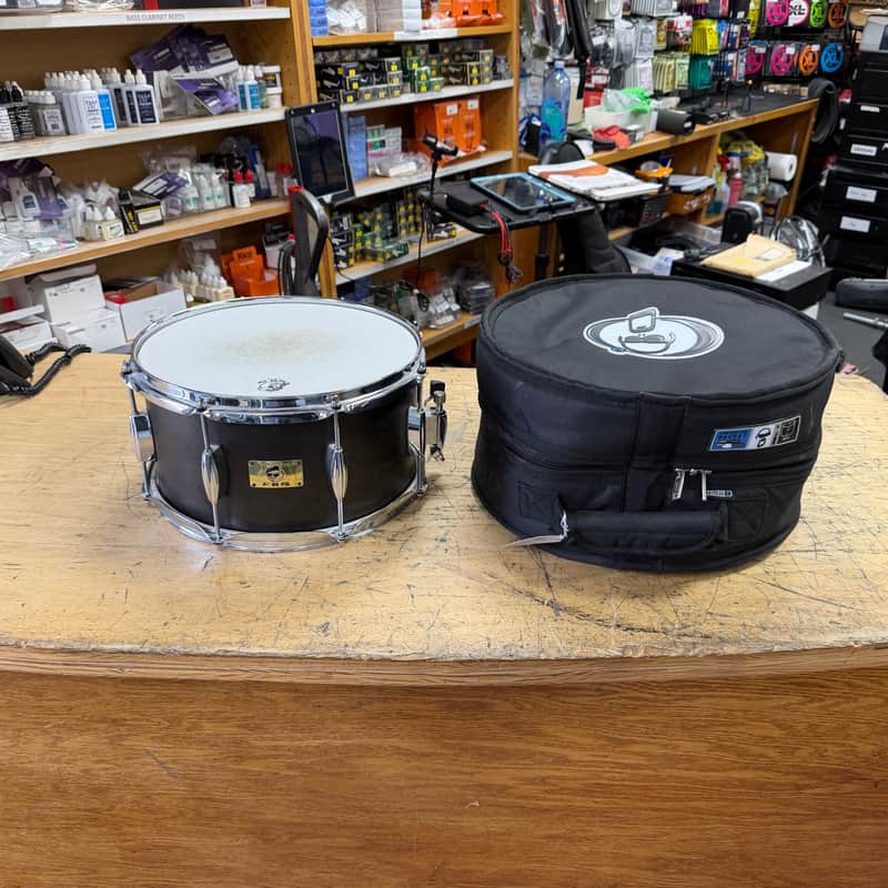 Used Pork Pie The Hip Pig 13"x7" Wood Snare Drum with Protection Racket Gig Bag Case image 1