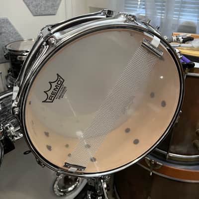 Pork Pie 5x13 Inch Maple Snare in Purple Satin (2001) image 14