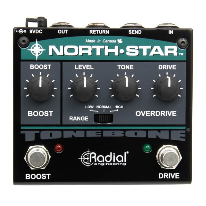 Radial ToneBone North-Star Overdrive/Power Booster 2010s - Black/Teal image 1