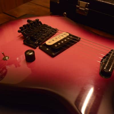Kramer Japan Purple Burst ESP Custom Shop Original Floyd Rose George Lynch Banana Hockey Headstock image 9