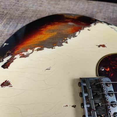 MyDream Partcaster Custom Built - Aged White over Sunburst Hepcat L-Series image 6