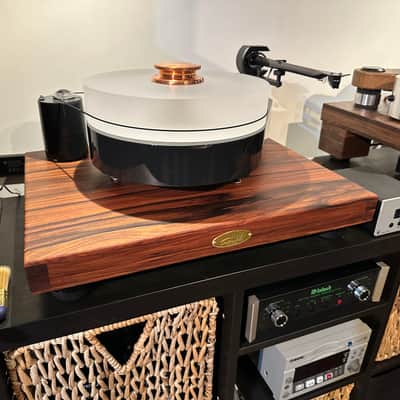 Custom made turntable isolation platform made with Solid walnut wood image 12