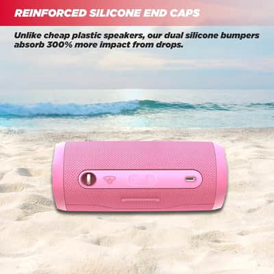 CERWIN-VEGA! Vega Mini - VMPNK Compact Bluetooth Speaker, Powerful Bass,Water Resistant Bluetooth Speaker, Portable Wireless Speakers for Travel, Home, and Outdoor Use – Pink image 3