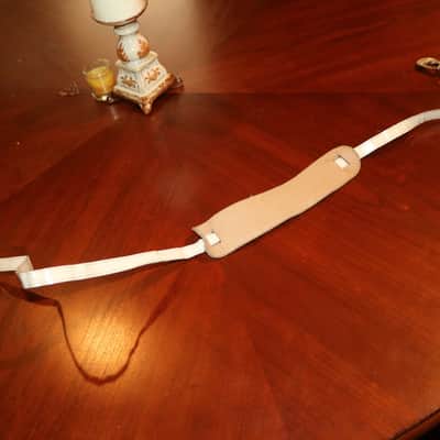 unkown Vintage Leather Strap  1960's  - White image 5