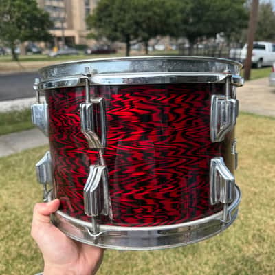 1960s Rogers Holiday Cleveland 12-12-16-20 Red Onyx Drum Set image 10