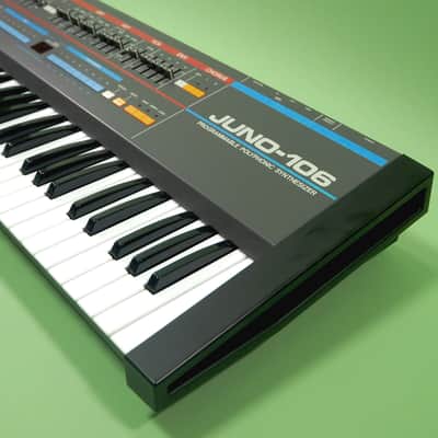 Roland Juno-106 analog synthesizer fully serviced, new voice chips, 100 to 240 V possible ! image 4