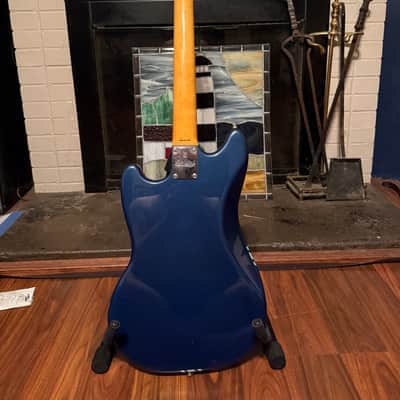 Fender Kurt Cobain Mustang 2012 - 2013 Dark Lake Placid Blue with Stripe image 7
