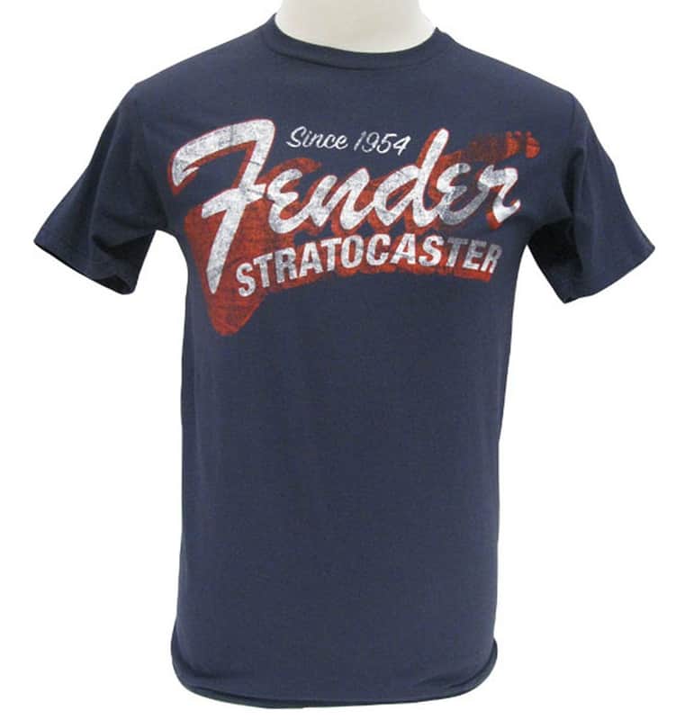 Genuine Fender "Since 1954" Guitar Logo Tee Men's T-Shirt - BLUE - L, LARGE image 1