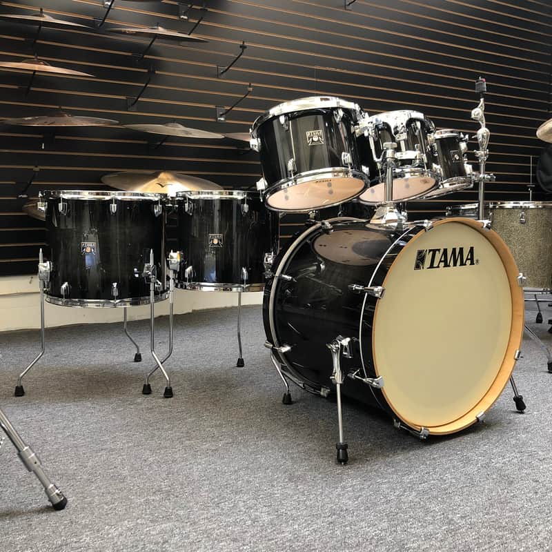 Tama Superstar Classic Maple 8/10/12/14/16/22/14x6.5 Transparent Black Burst Lacquer image 1