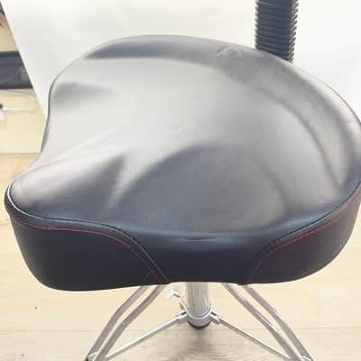 Drum Throne with Backrest, Heavy Duty Adjustable Hydraulic Drum Chair Motorcycle Style Seat image 6