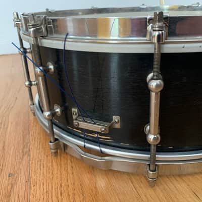 Ludwig Professional Standard 5”x14” 1930’s - Black Lacquer image 5