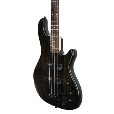 Lakland Skyline 44-OS Offset 4-String Bass w/ Bartolini Pickups - Trans Black image 3