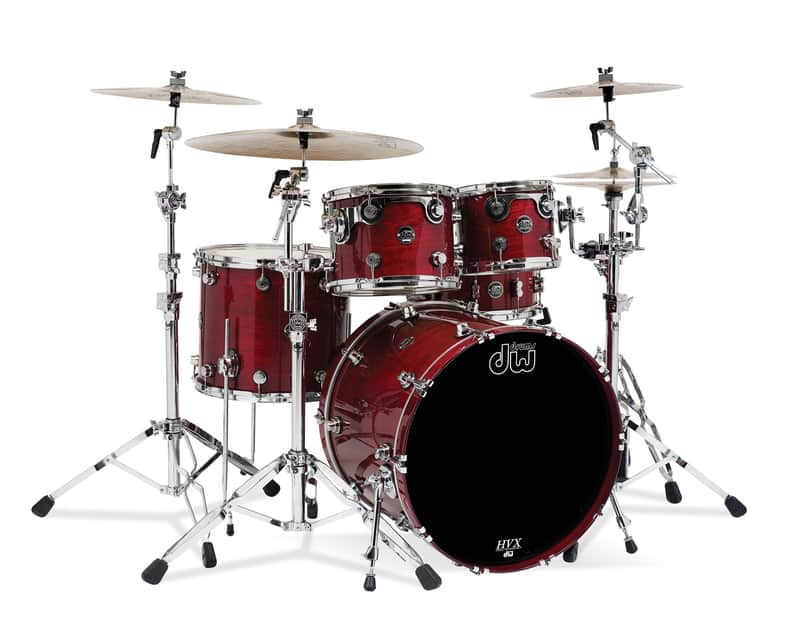 DW Performance Series 4-Piece Lacquer Drum Shell Pack (Cherry Stain) image 1