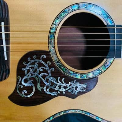 Blueberry Handmade Acoustic Dreadnought Guitar Celtic Motif - built to order image 6
