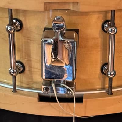 PDP Pacific SX Series Natural Maple 5 x 14" Snare Drum Wooden Hoops 10 Lugs image 3