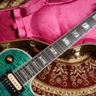 Gibson Custom Les Paul Custom Figured Hand Selected Top 2016 - Aqua Blue image 5