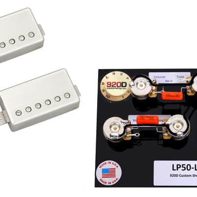 920D Custom Shop BOK-11108-49-N+LP50-L Seymour Duncan Pearly Gates Humbucker Set w/ LP '50s Wiring Harness - Long