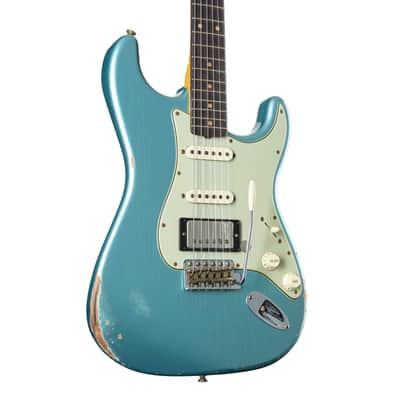 Fender Limited Edition '59 Stratocaster HSS Relic Daphne Blue Metallic - Custom Electric Guitar image 6
