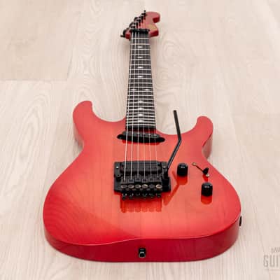 1980s ESP Custom Shop Vintage Superstrat “T. Shibahara” Pink Sunburst w/ Floyd Rose, Dimarzio & Case image 11