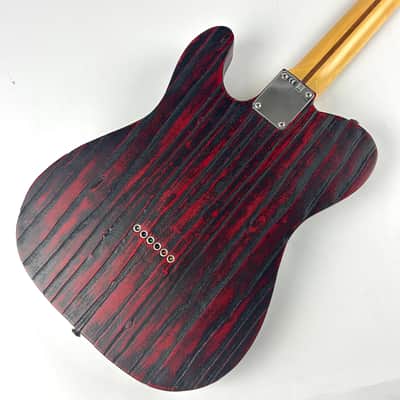 2015  USA Fender Limited Edition Sandblasted Telecaster Crimson Red w/ Fender Hard Travel Deluxe Case image 5