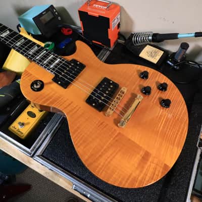 1992 Gibson Les Paul Lite Amber Flamed Electric Guitar image 14
