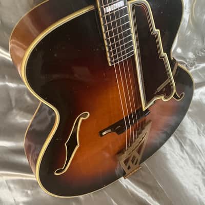 1953 D’Angelico New Yorker Archtop Acoustic Hollowbody Non-Cutaway Guitar Original Sunburst Finish w/Original Hard Shell Case image 6
