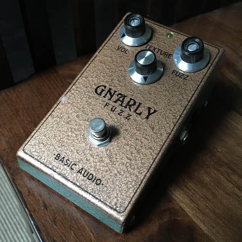 BASIC AUDIO Gnarly Fuzz Pedal in a Rare Custom-Made Wedge Enclosure with Copper & Patina Painted Hammered-Finish image 1