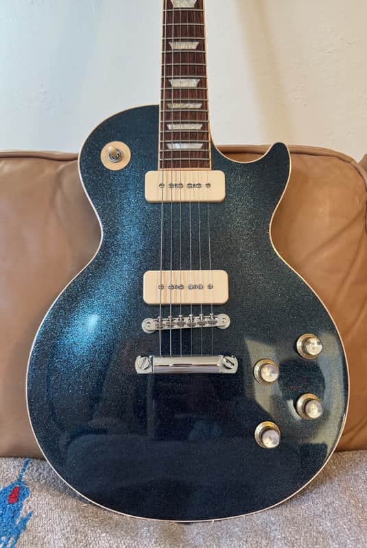 Special Ordered! M2M 2018 Gibson Custom Shop Les Paul Standard - Brilliant Brunswick Blue Sparkle - 60s Neck - P90s image 1