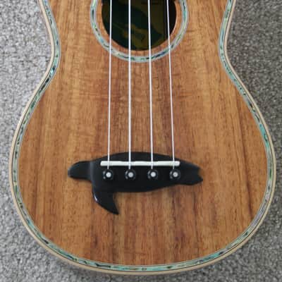 Big Island Ukulele Co. Solid Koa Deluxe Soprano Abalone Inlay KX-SPG W/ Carrying Case image 4