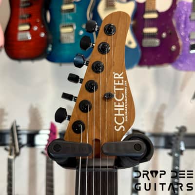Schecter USA Custom Shop Sunset Custom-II HSS Electric Guitar w/ Case-Ocean Blue Burst Satin image 12