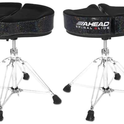 Ahead - SPG-BS - 18" Spinal G Saddle Black Cloth Top/Black Sparkle Sides, 4 Leg Base image 2