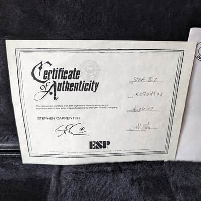 2007 ESP STEF B-7 Stephen Carpenter Signature (Deftones) Kiso Custom Shop factory Japan, MIJ image 6