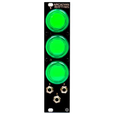 Synthrotek Arcadian Rhythms DIY Kit, Green Buttons - Arcade Style Manual Gate Eurorack Kit image 2