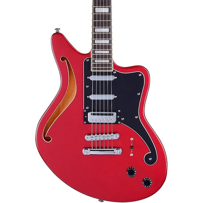 D'Angelico Premier Series Bedford SH Electric Guitar With Offset Stopbar Tailpiece Regular Oxblood image 1