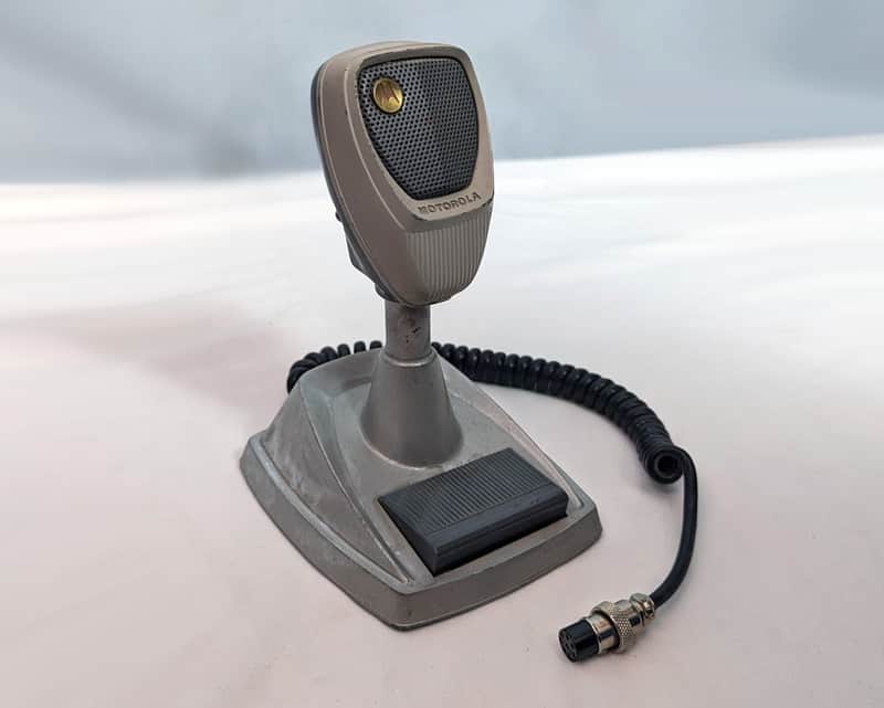 Vintage Motorola TU532A Desk Microphone w/ Stand image 1