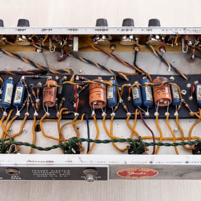 1963 Fender Dual Showman Pre-CBS Vintage Blonde Black Panel Piggyback Tube Amp w/ 7355 Tubes, JBL D130 Speakers image 16